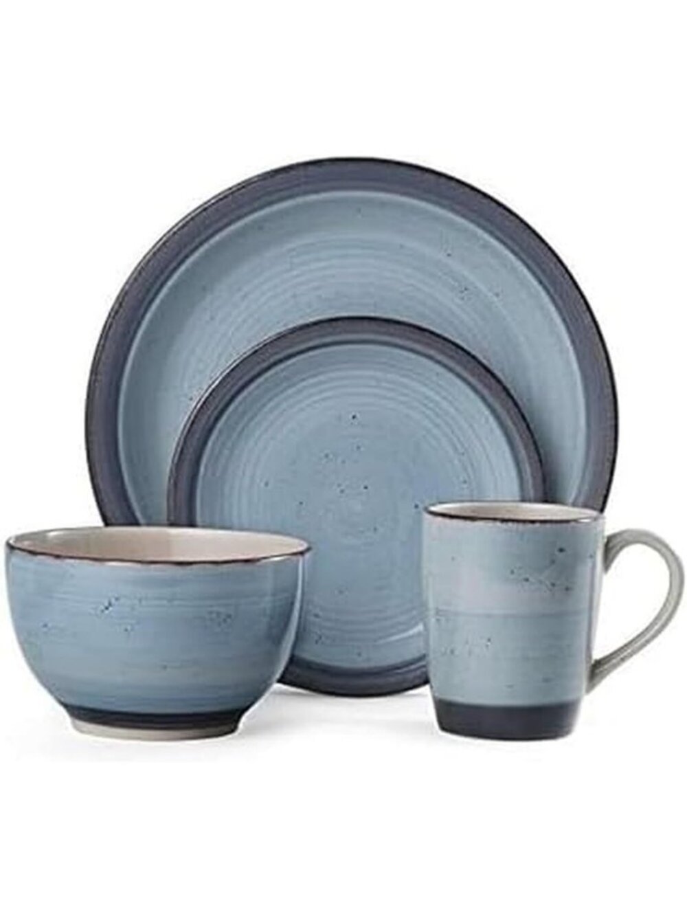 Elegant 16-Piece Blue Dinnerware Set - Stylish Tableware for Home Dining